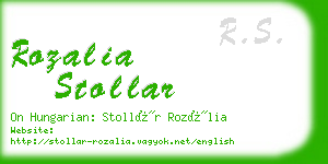 rozalia stollar business card